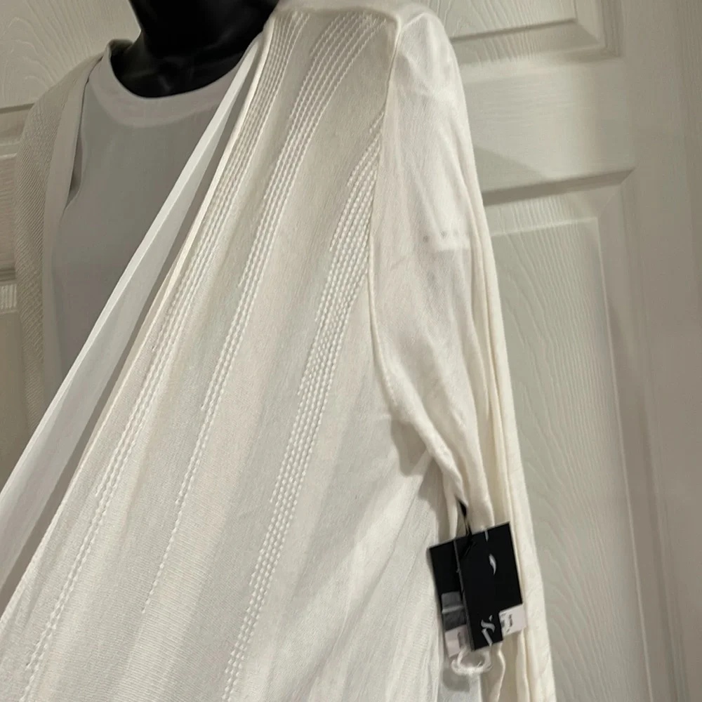 White Cardigan Sweater - Picture 4 of 10